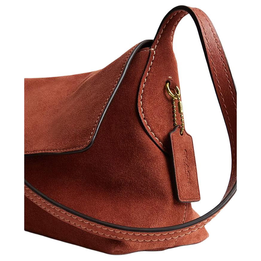 Coach Chelsea 30 Push Lock Shoulder Bag Large Women bags Brass Clay CEB52-B4AY