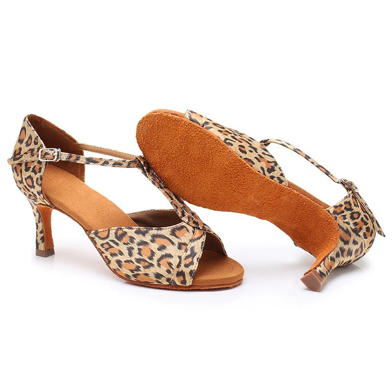 Женская обувь для латинских танцев для девочек, обувь для бальных танцев танго, сальсы, на каблуке 7 см