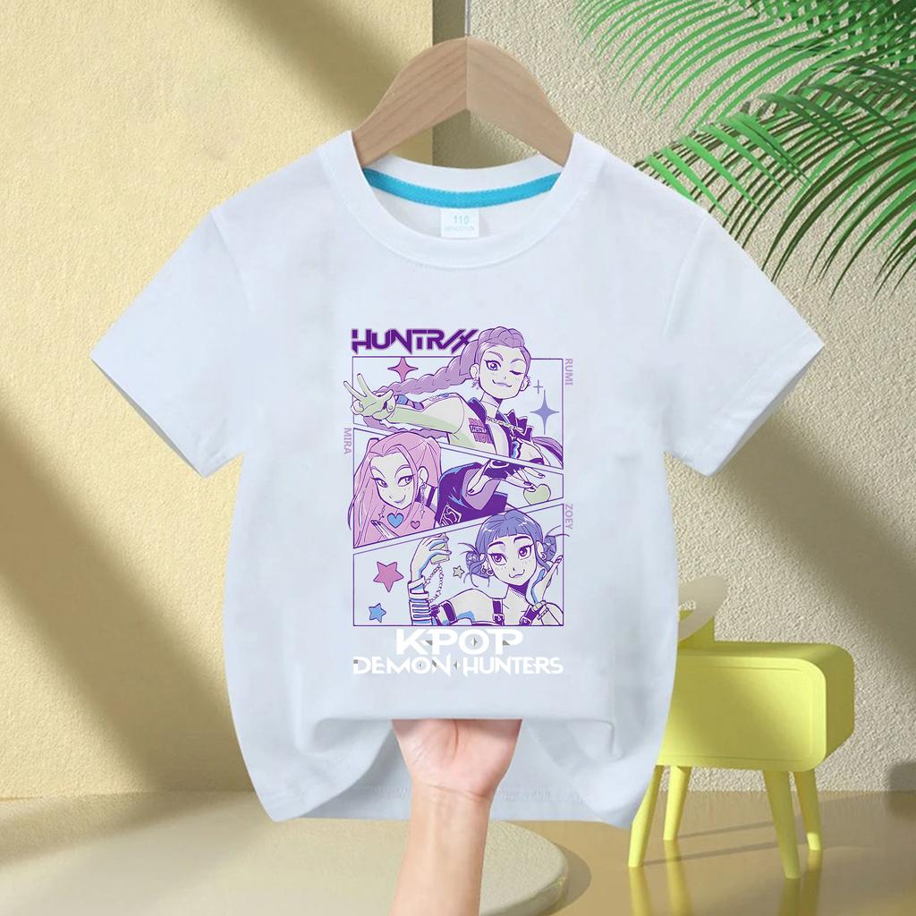 Kids T-shirts Children's Kpop Witch Hunt Short Sleeved Printed T-shirt