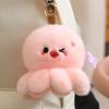 Cute Octopus Plush Keychain Soft Fluffy Stuffed Animal Doll Squishy Bag Charm Gift