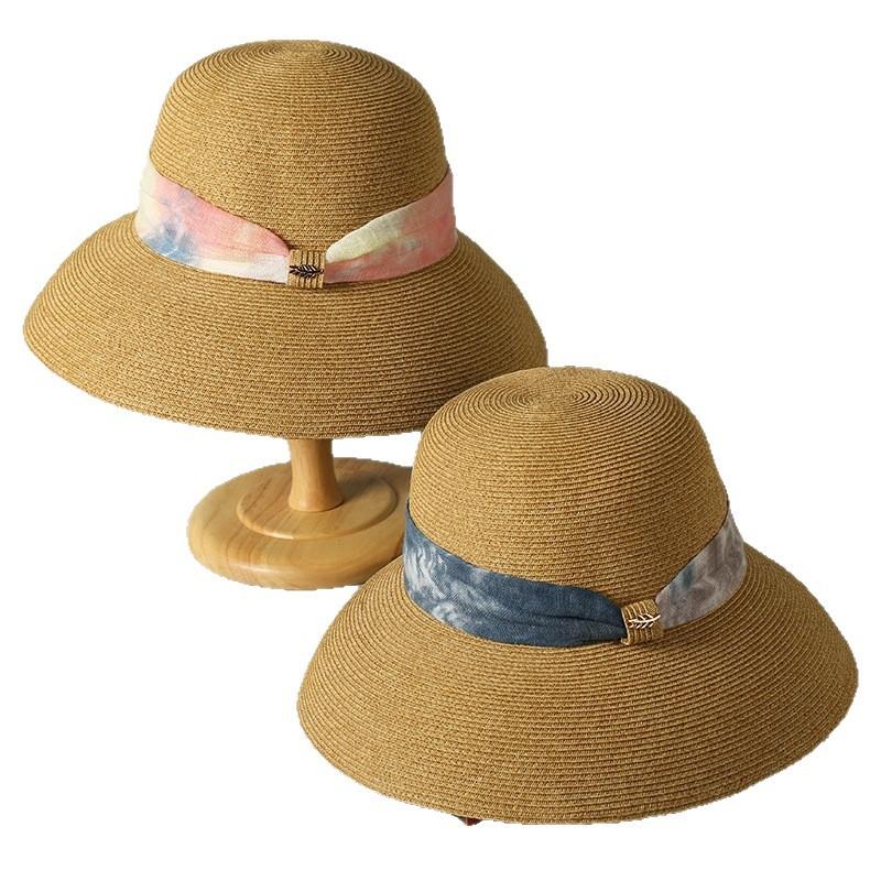 New French brim summer high-end travel seaside sunshade breathable straw hat women's hat