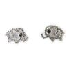Les Trésors De Lily [L9749] - White 'Elephants' Silver Earrings