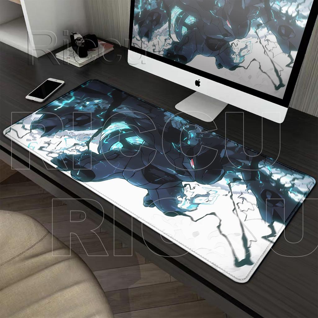 Pokemon Zekrom Reshiram Mouse Pad Anime Gaming Large Playmat Laptop Gamer PC Keyboard Accessorie HD printing LockEdge Rubber Rug