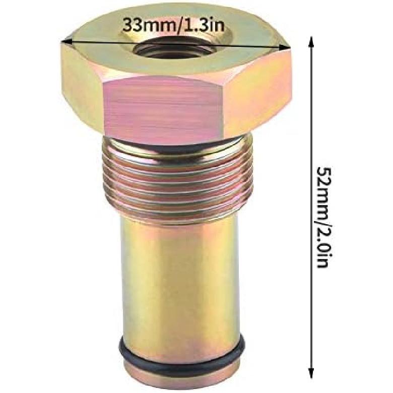 QISF 6.0 High Pressure Oil Pump IPR Valve Air Test Fitting Tool + Oil Rail Adapters Leak Test Kit For 6.0L Powerstroke Diesel Engine (3Pcs/Set)