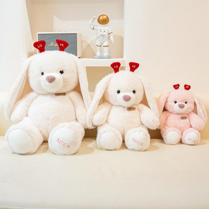 New Teddy Bear Rabbit Doll Animal Doll Plush Toy Wedding Gift Happy Baby Valentine's Day