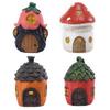 Resin House Miniatures Figurines Garden Decorations Outdoor Accessories Mini Crafts Small Home Garden Yards Decorations