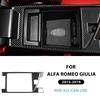 Real Soft Carbon Fiber Sticker For Alfa Romeo Giulia 952 2015 2016 2017 2018 2019 LHD RHD Car Armrest Box Interior Accessories