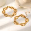 18k Gold-Plated Titanium Steel Bracelet - Elegant, Non-Fading Jewelry for Women