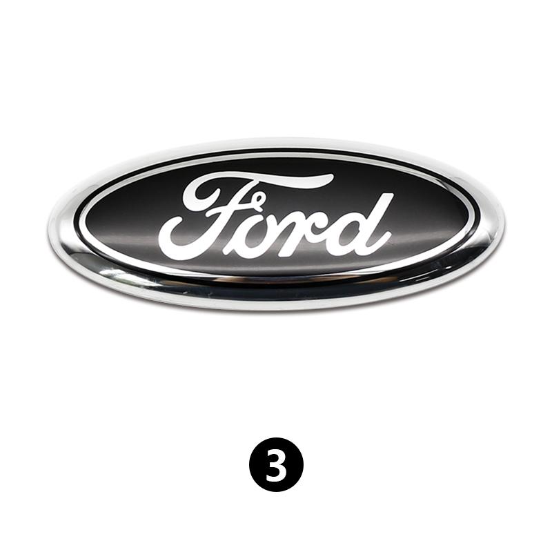 AJJ1 Ford Metal All Sizes Logo For Focus Mondeo Edge Ecosport Fiesta Fusion Rear Trunk Emblem Metal Cover Sticker Badge Classic Blue