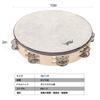 Aklot Tambourine Birch Hand Drum 10 дюймов перкуссия Double Jingle Type для детей Музыкальные классы Вечеринки, Подарки, Образование, KTV, Игры, Концерты,