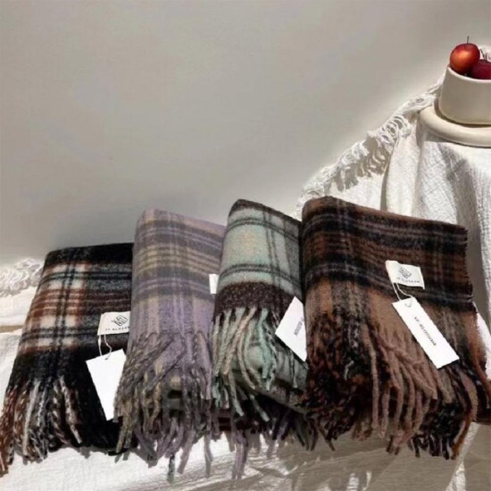 New Arrivals Open Run Women Big Size Check Point Muffler