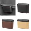 Waterproof Vehicle Trash Can PU Leather Hanging Storage Bin Car Press-down Storage Box  Car Storage