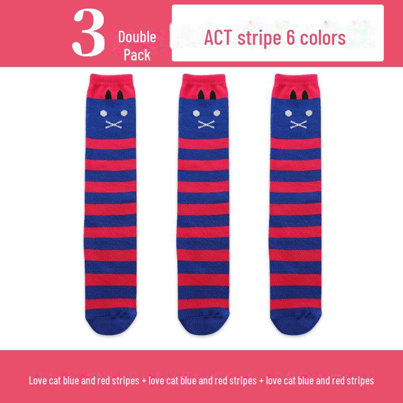 Весенние и осенние гольфы для девочек с милым рисунком - гольфы средней длины для детей и младенцев