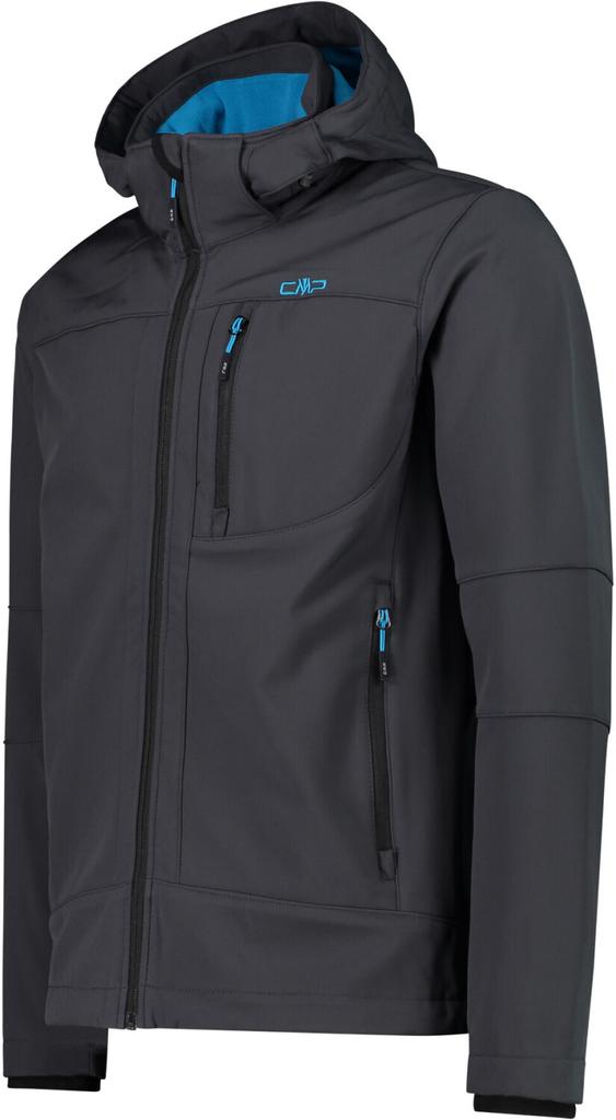 Куртка CMP мужская софтшелл с отстегивающимся капюшоном (3A01787N) антрацит/реф