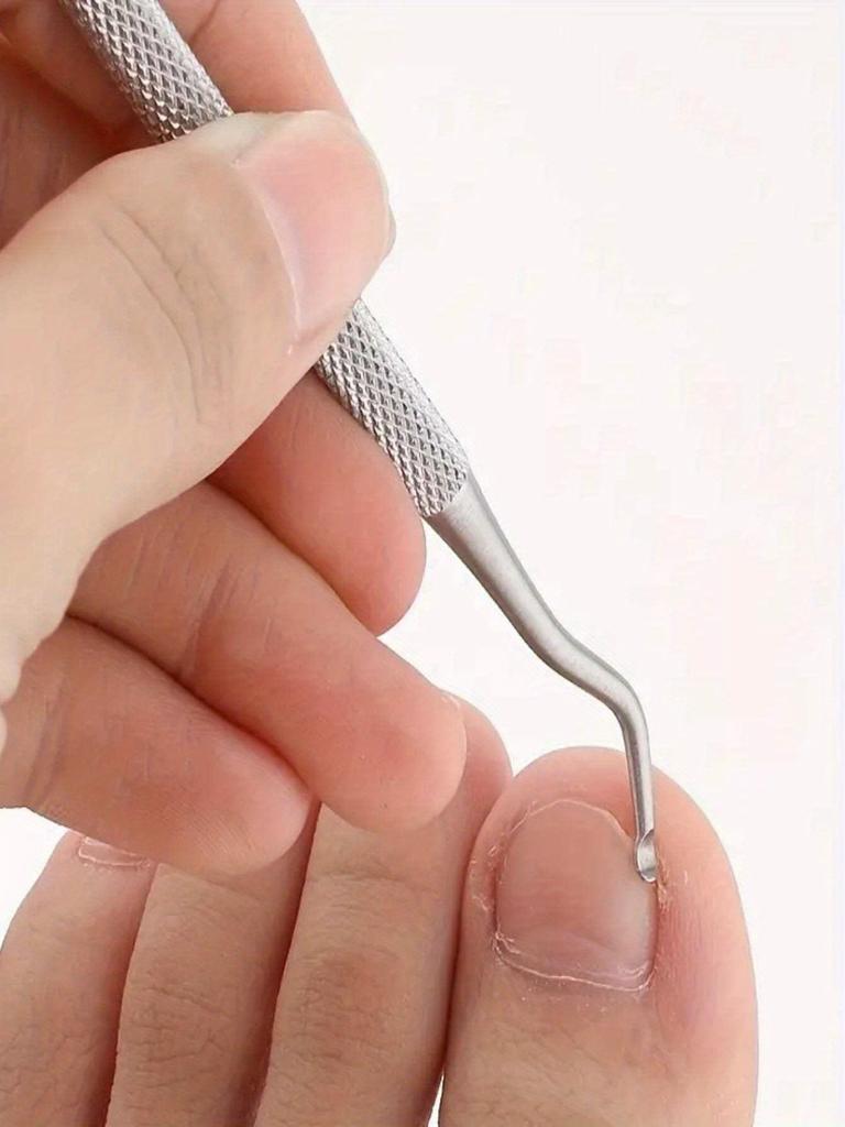 1/3/10pcs Stainless Steel Double Head Toenails Lifter, Ingrown Toenails Nail Lifter, Toe Nail Dirt Remover Tool, Pedicure Tools