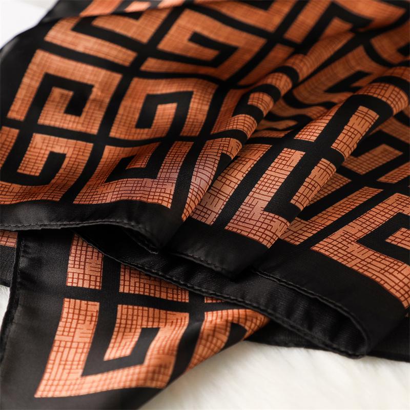 Женский роскошный квадратный шелковый шарф 70X70 см, женская мягкая повязка на голову, шейный платок, галстук-мешок, лента, бандана, защита от солнца