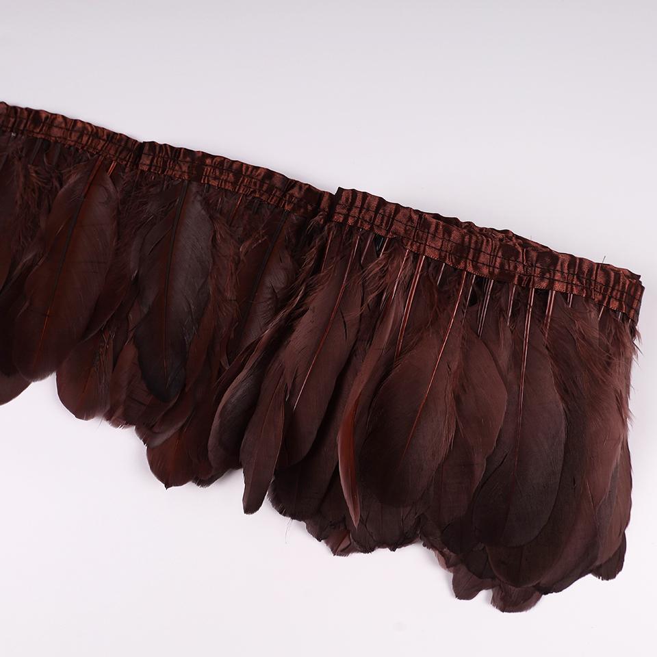 Отделка из гусиных перьев, лента-бахрома, 2 ярда/шт., швейные поделки, плюмаж для платья, юбки, настенное украшение для праздничной одежды