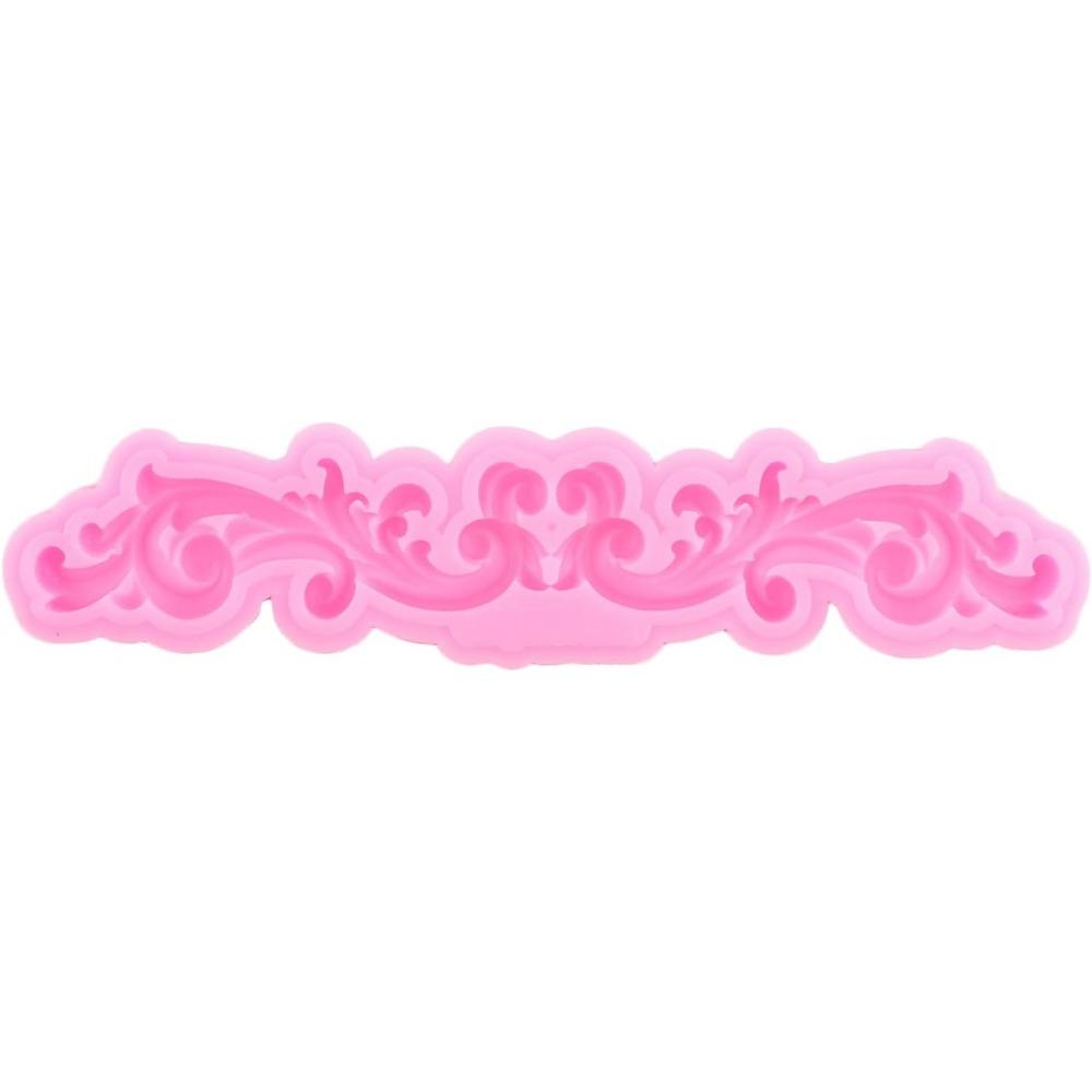 Sugarcraft цветок рельеф силиконовые формы торт границы формы для помадки инструменты для украшения торта полимерная глина формы для шоколадной мастики