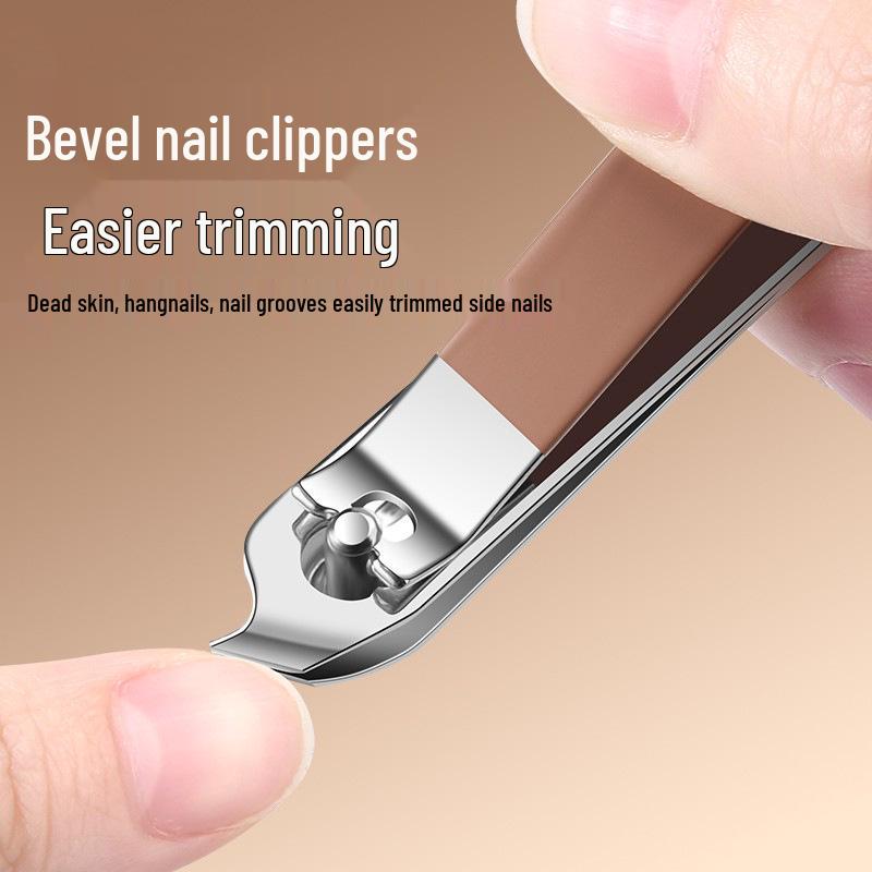 Portable Anti-Splash Manicure Set: 6-8 Piece Handheld Nail Clippers & Tools