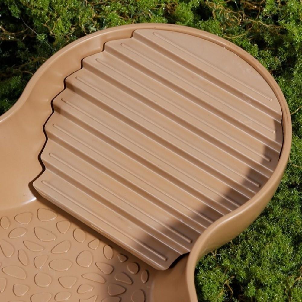 Wide Mouth Tortoise Food Bowl Non-Slip Turtle Pond Amphibians Water Bowl  Terrarium Decor