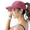 Messy High Bun Sun Hat High Ponytail Snapback Hat Men Women Baseball Cap