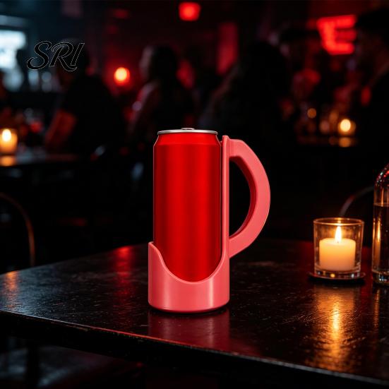 Cola Can Holder with Handle Heavy Duty Plastic Standard Hand Grip Thick Keep Hands Warm And Dry Soda Beverages Beer Tools Drink Accessory