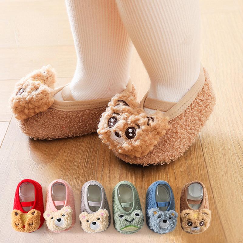 Zapatillas Baby Walking Shoes Autumn Winter New Indoor Boy Floor Socks Soft Sole Girl Casual Shoes Plush Baby Shoes Zapatos Niña