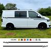 2шт наклейки на автомобиль для Volkswagen VW Transporter T4 T5 T6 Camper Van боковые гоночные полосы графика виниловые наклейки авто