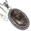 Pendant Turtella Jasper Gemstone Valentine'Day Gift Silver Jewelry 2.5"