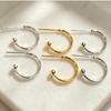 Gold-Plated S925 Sterling Silver C-Shaped Ear Hook - Fade-Resistant DIY Earring Material