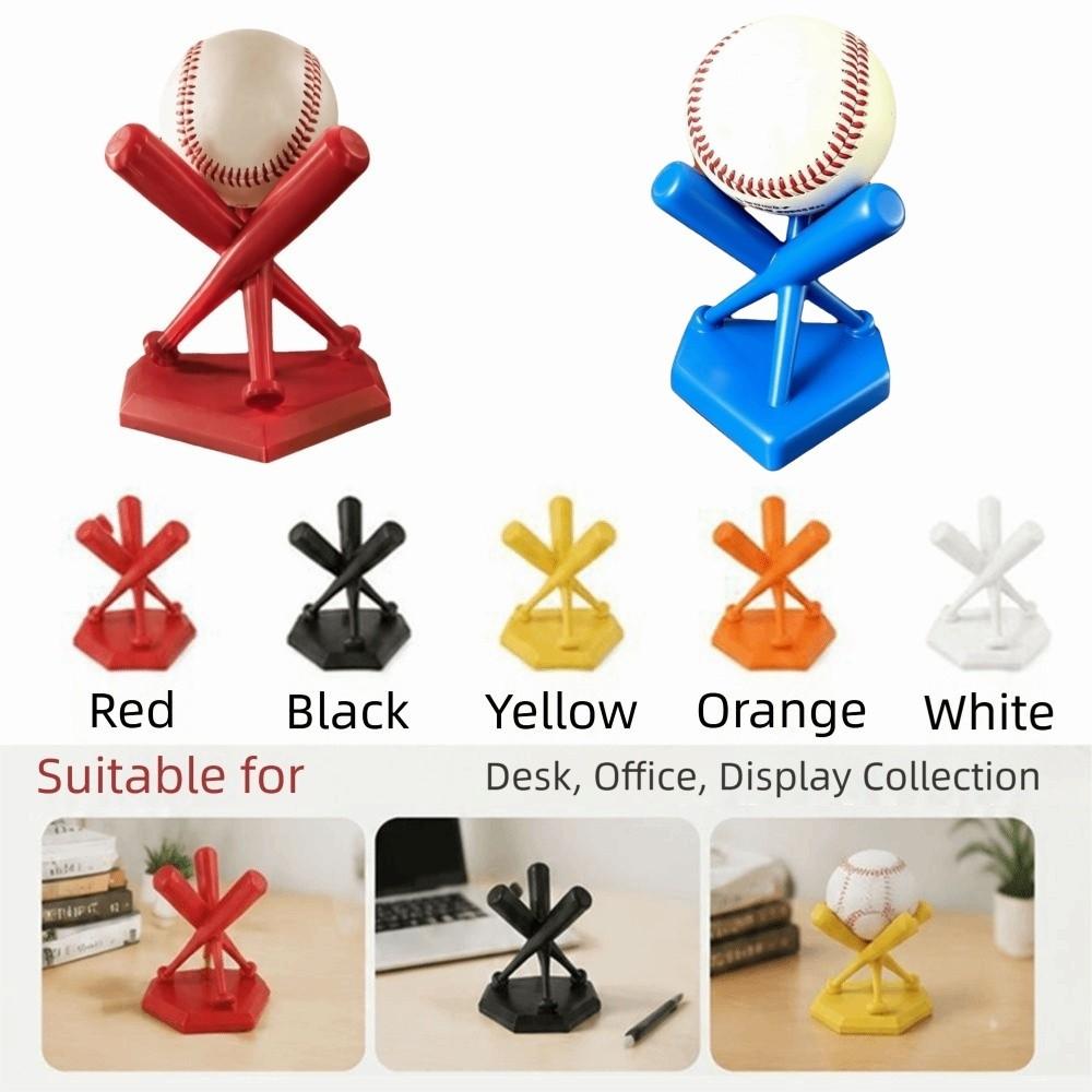 PLA Mini Baseball Stand Holder Three Baseball Bats Shaped Golf Ball Display Stand Softball