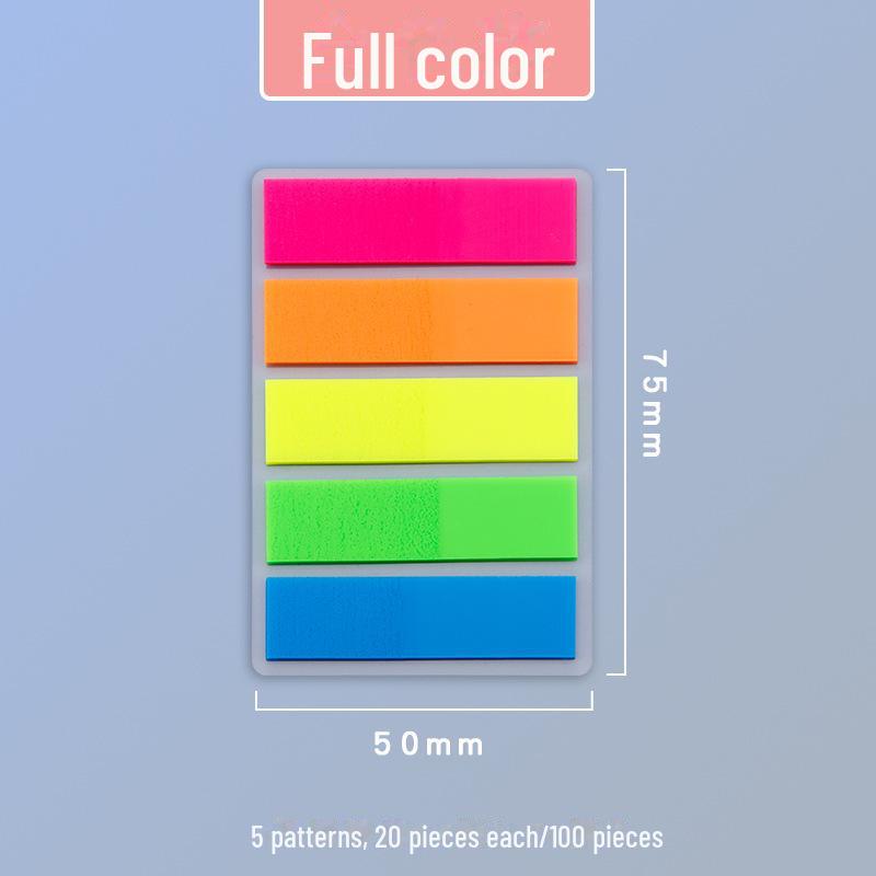Красочные флуоресцентные стикеры из ПЭТ-материала - Индекс закладок для студентов и офисов