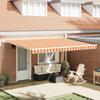 Retractable Awning Yellow and Orange 450 x 350 x 165 cm