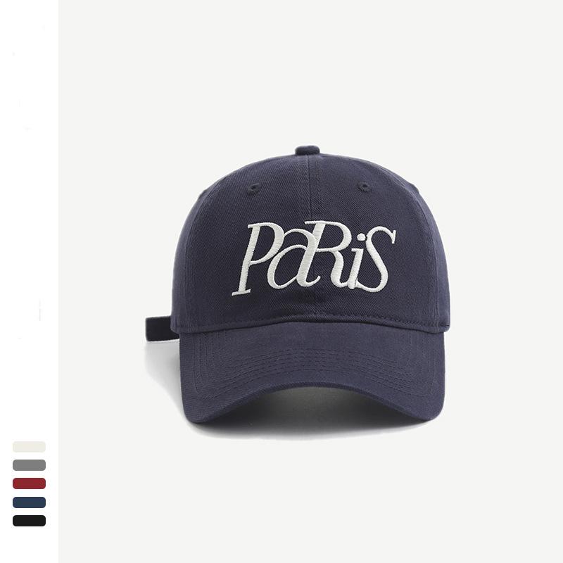 Новая ретро бейсболка женская летняя большой обхват головы широкий козырек скрывающий лицо маленькая простая с вышитой буквой кепка