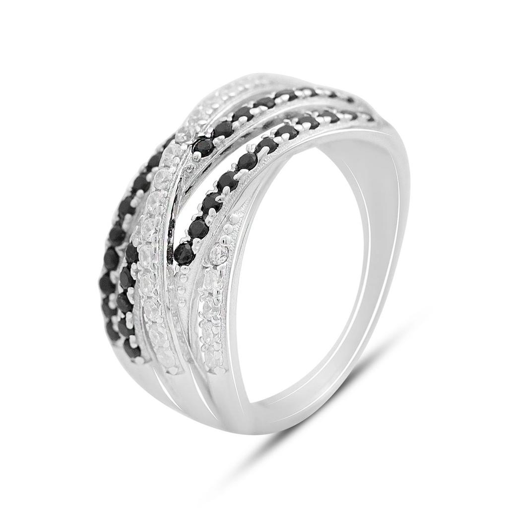 Silver Ring with Cubic Zirconia, Product Weight 6.27 G (2152613)