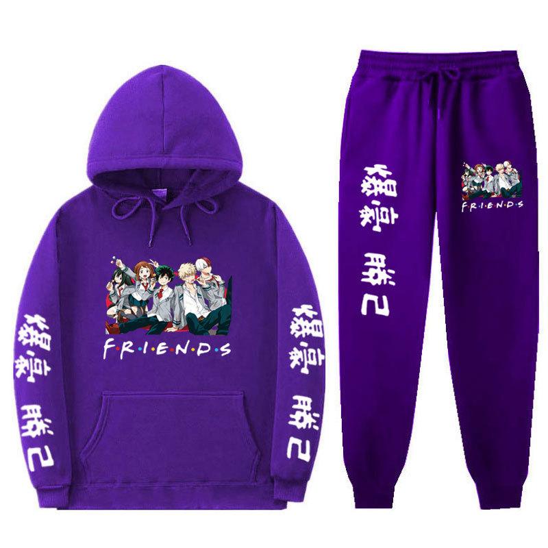 Комплект спортивной одежды аниме My Hero Academia для мужчин и женщин повседневный спортивный костюм My Hero Academia костюм с капюшоном