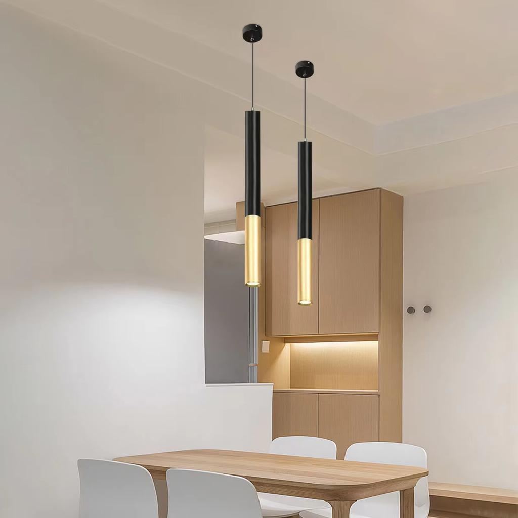Modern Chandelier Tube Light Living Room Pendant Light Hanging Ceiling Lamp Dining Room Fixture