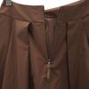 FOXEY NEW YORK made in Japan Mini length Pleated skirt 38 Brown Back zip Women Used