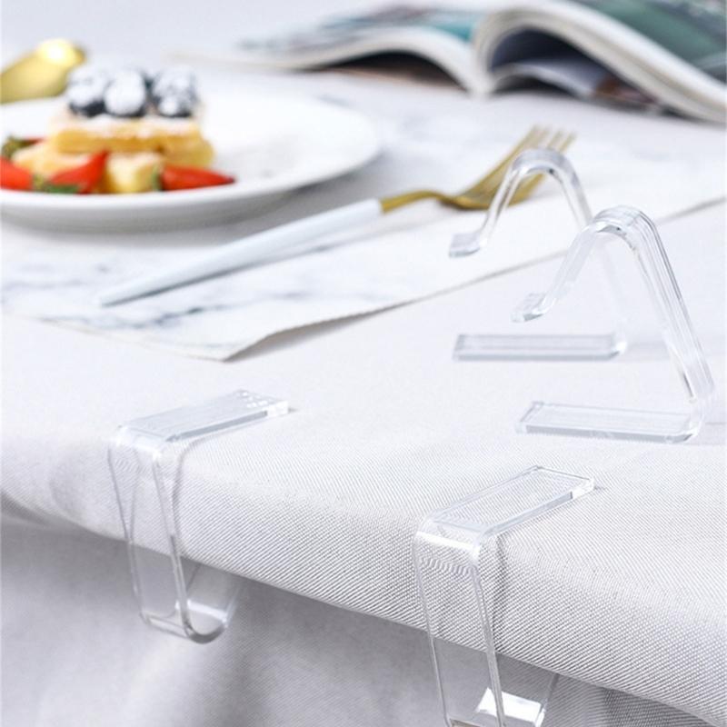 Multifunction Transparent Tablecloth Clamps 4pcs/set Perfect for Home Decoration and Gift Supplies Party Decoration