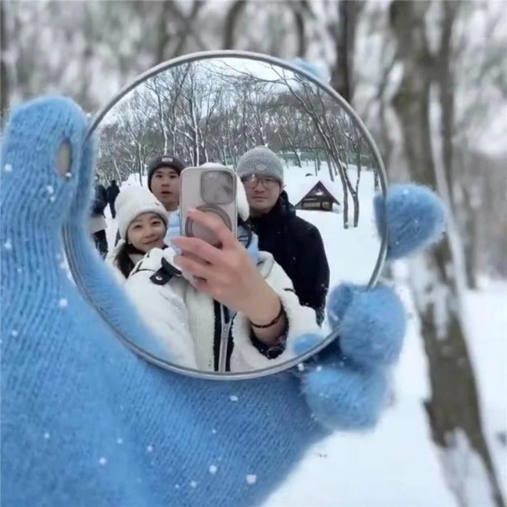 Round Convex Mirror Wide-angle Lens Zoom-In Mirrors Unique Travel Reflective Mirror Vlogging