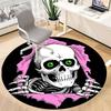 1 шт. Череп, Коврик-скребок, Круглый Нескользящий Прочный Большого Размера Офисный Ковер, Подходит для Офиса