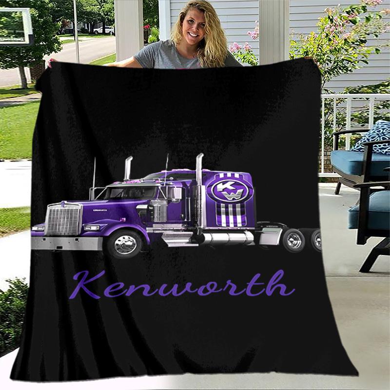 1pc Blanket - Kenworth LOGO Print Design, Lightweight Blanket for Sofa, Bed- Soft &Warm, Gift for All Seasons