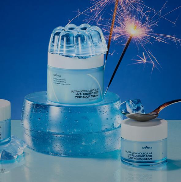 ISNTREE Low Molecular Hyaluronic Acid & Zinc Moisture Cream 80ml – Hydrating & Soothing Face Cream