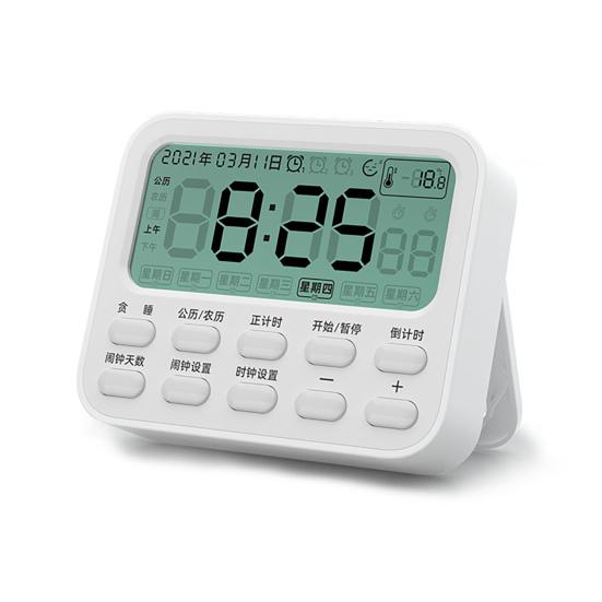 Таймер будильника Многофункциональный календарь/неделя/дисплей температуры Большой экран Обратный отсчет Электронный будильник для учебы