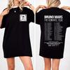 Летняя Мода 2026 Модная Футболка Bruno Mars Романтический Тур Футболка, Футболка для Концерта, Футболка Музыкального Тура, Графическая Свободная Посадка, Унисекс Эпоха Поп-Культуры