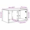 Wall Cabinets 2 pcs Reclaimed Wood Look 68 x 37 x 35 cm Particleboard