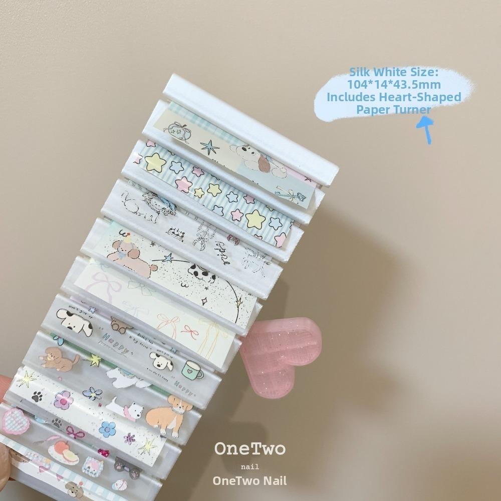 Colorful Nail Foils Storage Box 3D Foil Storage Box Nail Transfer Paper Storage Box Salon Use