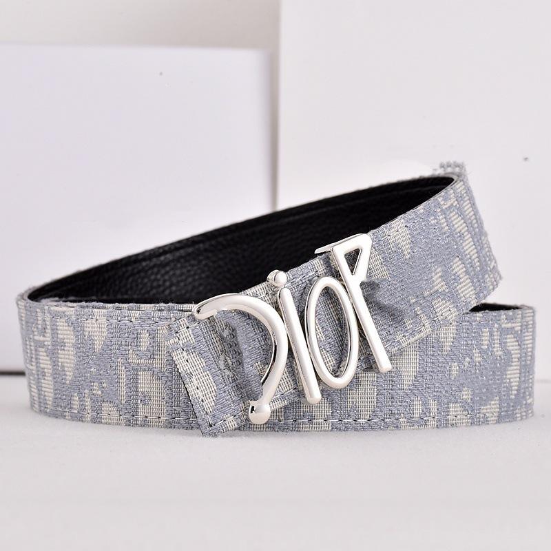 Trendy Couple's Leather Belt with Letter Print Buckle