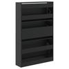 Shoe Cabinet Black 80 x 21 x 125.5 cm Engineered Wood