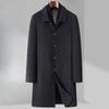 Double-sided Woolen Coat Lapel Removable Down Liner Medium and Long Men's Coat